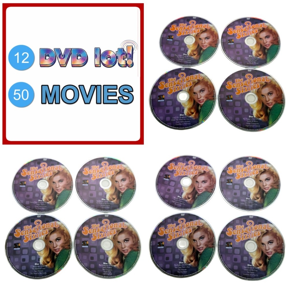 The Sensational Sixties 50 Movie DVD Set 12 Disc Collection Vintage Film Lot